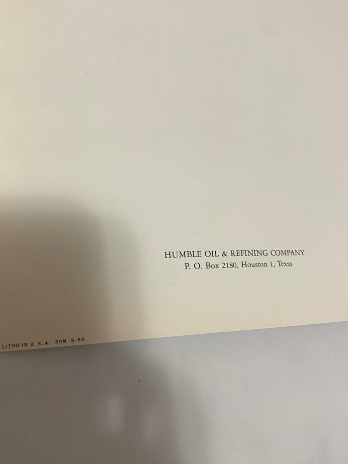 Vintage Texas Sketchbook, Humble Oil Refining Co. Art Book, 1958, E.M. Schiwetz - Deer Creek Mercantile