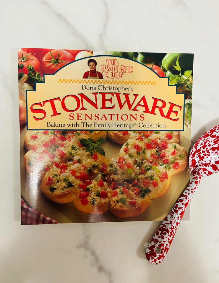 Vintage Pampered Chef Doris Christopher's Stoneware Sensations Cookbook, 1997 - Deer Creek Mercantile