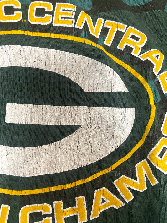 Vintage Green Bay Packers 1996 Football NFL 90s NFC Central Division Champs Crewneck Sweatshirt Size Large - Deer Creek Mercantile