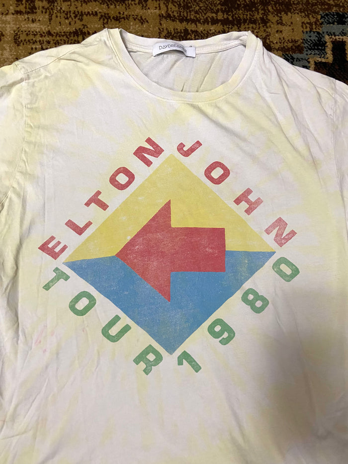 Pre-Loved Daydreamer Elton John 1980 Tour Graphic Tee Size Medium - Deer Creek Mercantile