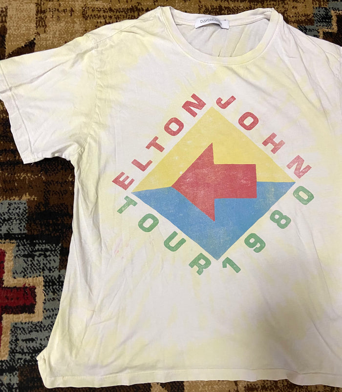 Pre-Loved Daydreamer Elton John 1980 Tour Graphic Tee Size Medium - Deer Creek Mercantile