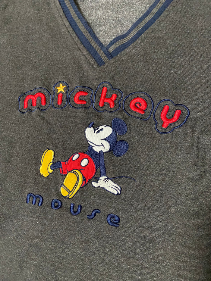 Vintage Embroidered Mickey Mouse Sweatshirt 1990s Y2K Size Large - Deer Creek Mercantile