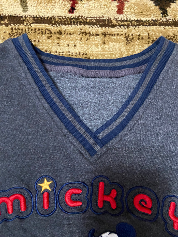 Vintage Embroidered Mickey Mouse Sweatshirt 1990s Y2K Size Large - Deer Creek Mercantile