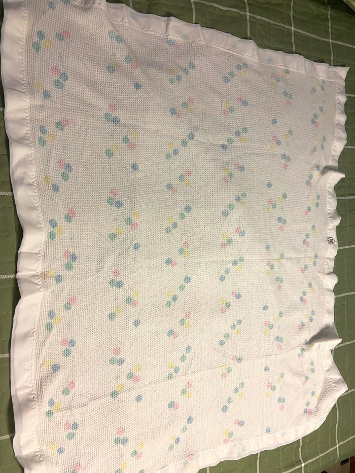 Vintage 1990s Baby Morgan Ballon Waffle Blanket - Deer Creek Mercantile