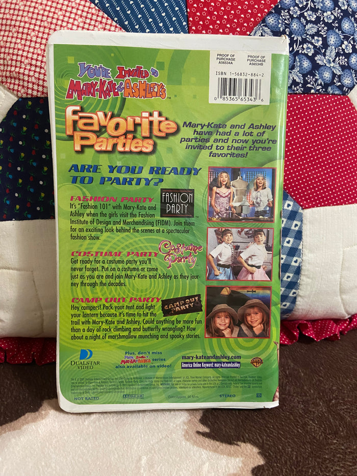 Vintage Mary Kate & Ashley VHS, 2001, Favorite Parties - Deer Creek Mercantile