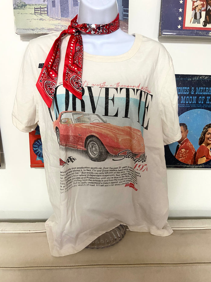 Pre-Loved Corvette Graphic Tee *Size Large - Deer Creek Mercantile