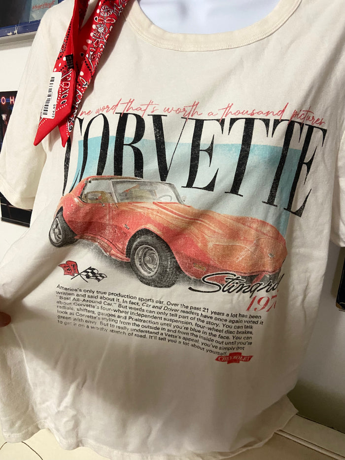 Pre-Loved Corvette Graphic Tee *Size Large - Deer Creek Mercantile