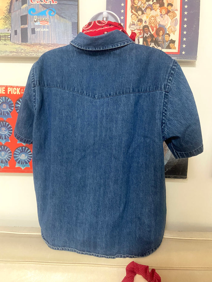 Vintage Women's Denim & Co. Western Pearl Snap Denim Shirt *Size Large - Deer Creek Mercantile