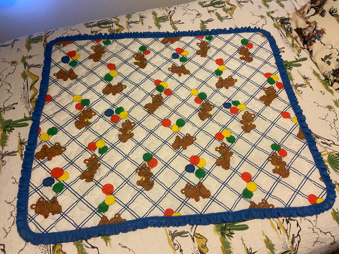 Vintage 1980s Baby Bear Blanket - Deer Creek Mercantile