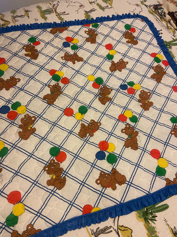 Vintage 1980s Baby Bear Blanket - Deer Creek Mercantile