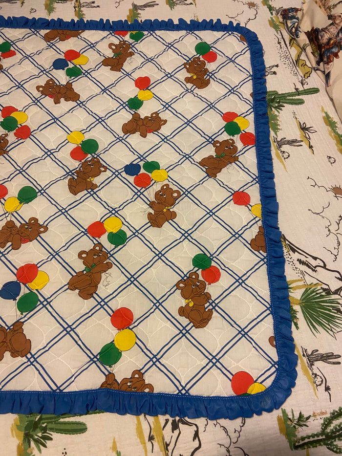 Vintage 1980s Baby Bear Blanket - Deer Creek Mercantile