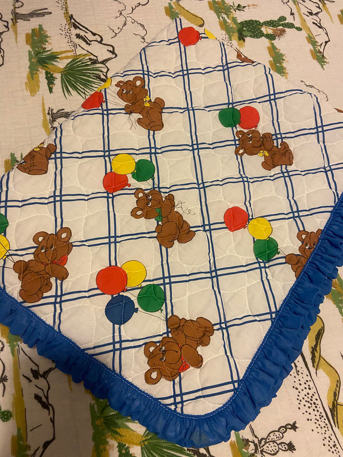 Vintage 1980s Baby Bear Blanket - Deer Creek Mercantile