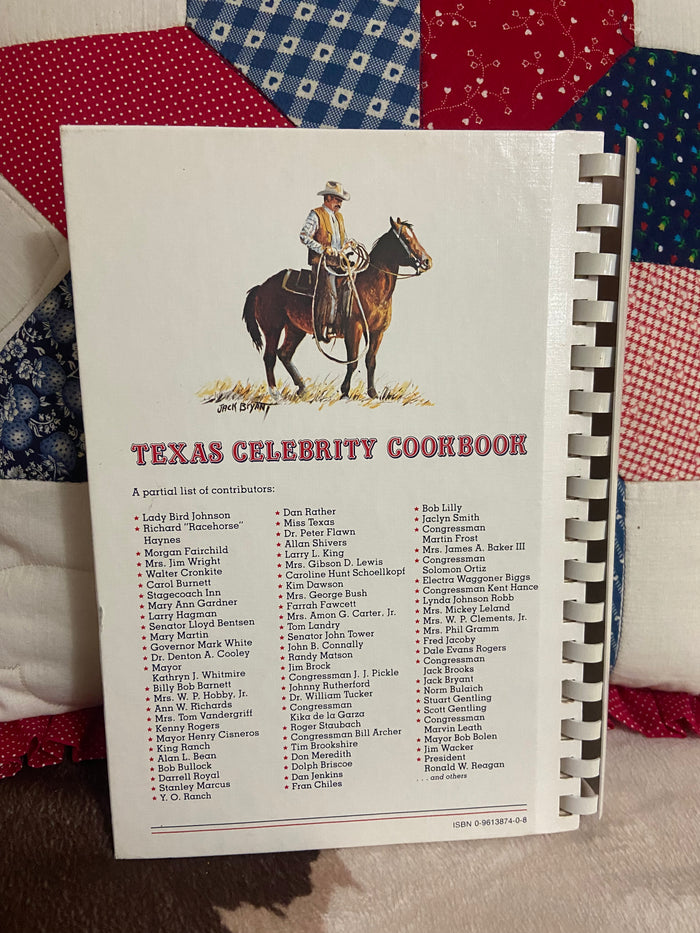 Vintage Texas Celebrity 1986 Sesquicentennial Cookbook - Deer Creek Mercantile