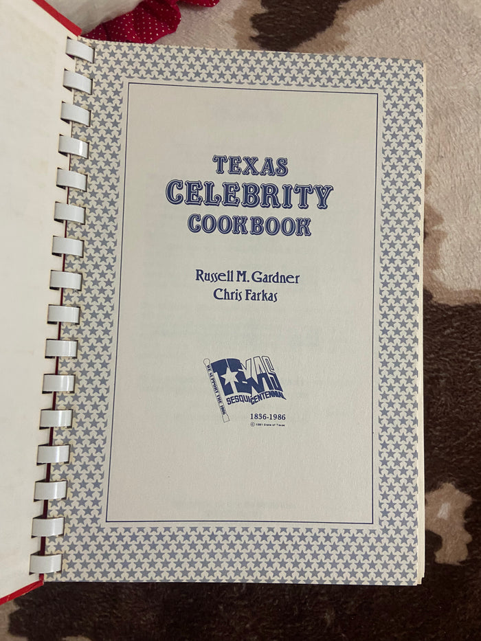 Vintage Texas Celebrity 1986 Sesquicentennial Cookbook - Deer Creek Mercantile