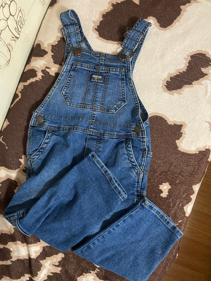 Pre-Loved OshKosh Denim Blue Jean Overalls, Size 4T - Deer Creek Mercantile