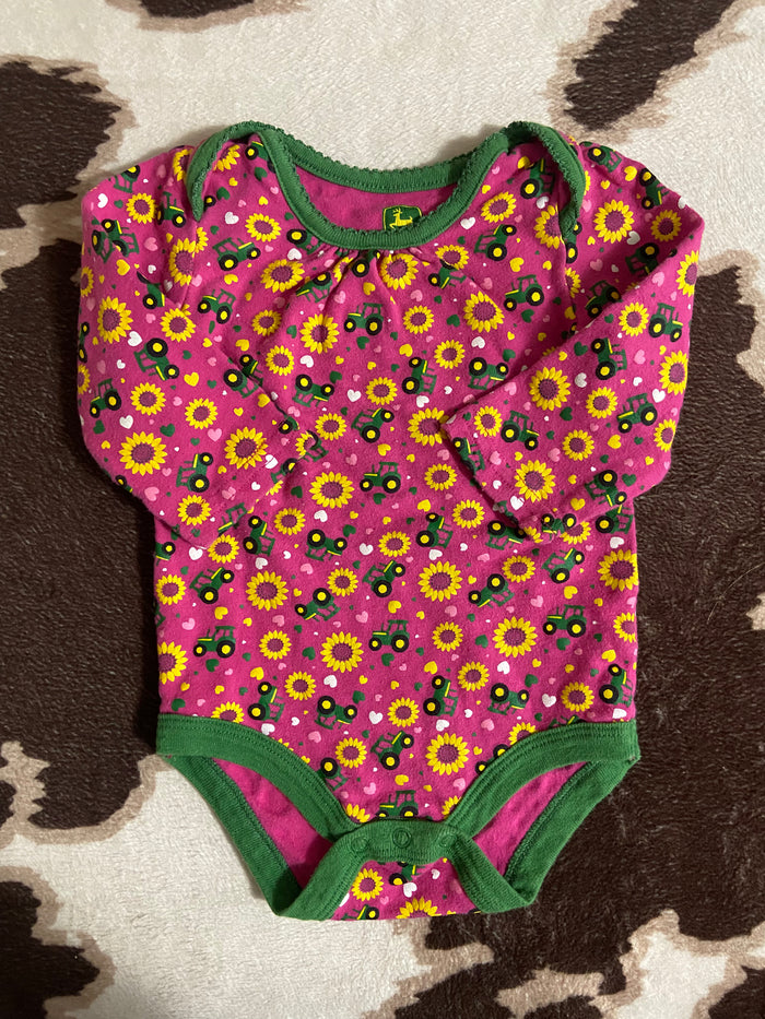 Vintage Baby Girls John Deere Bodysuit, 12 Months - Deer Creek Mercantile