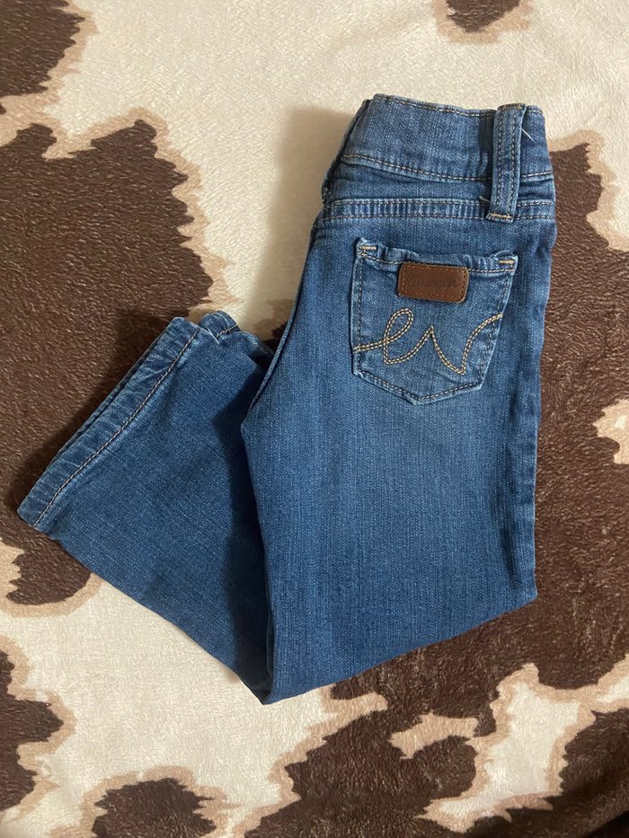 Vintage Wrangler Girls Denim Jeans, Toddler, Size 3T - Deer Creek Mercantile