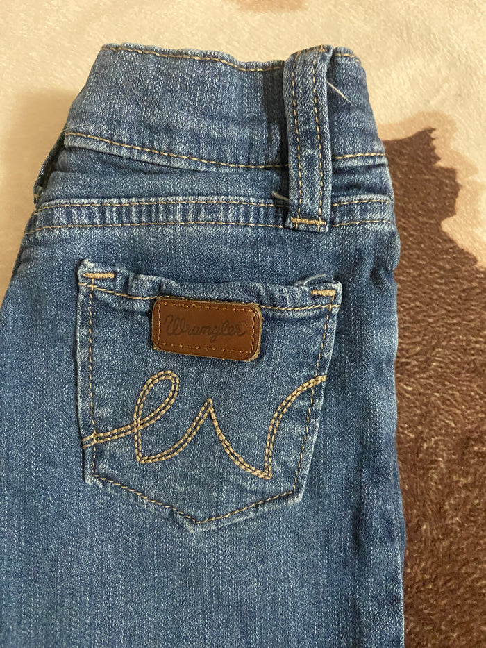 Vintage Wrangler Girls Denim Jeans, Toddler, Size 3T - Deer Creek Mercantile