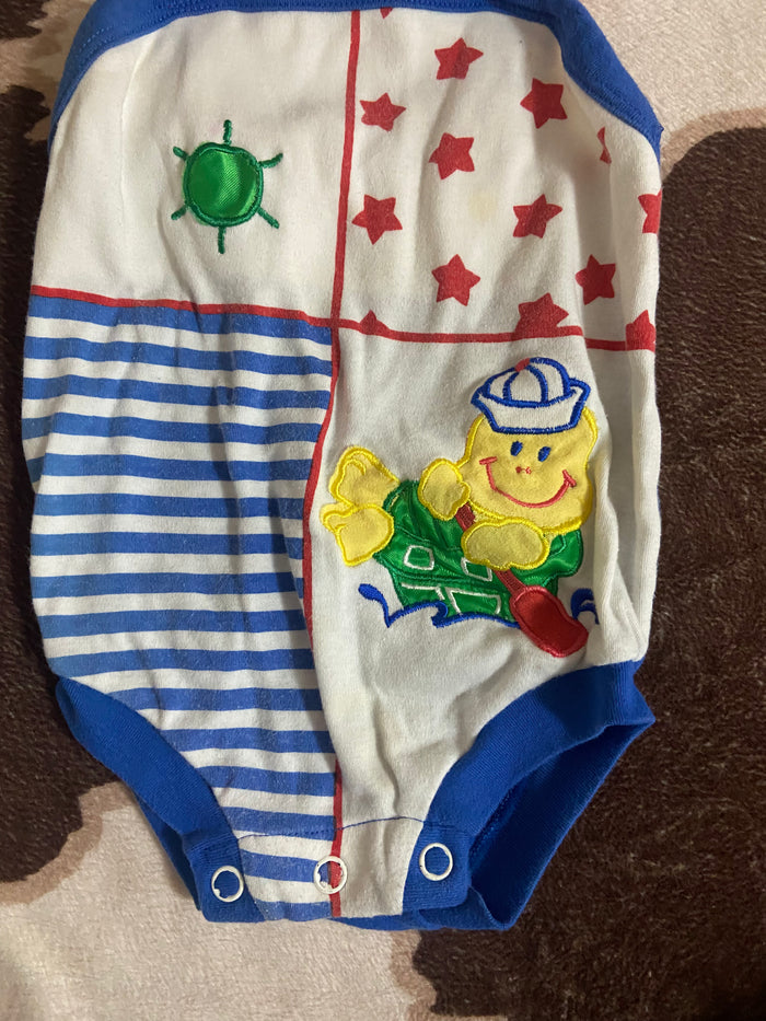 Vintage 1980s Baby Sailor One Piece - Deer Creek Mercantile