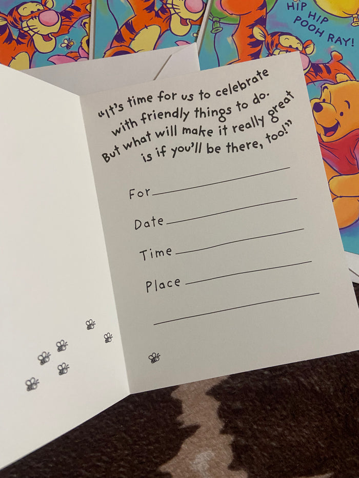 Vintage Winnie The Pooh Party Invitations 1990s - Deer Creek Mercantile