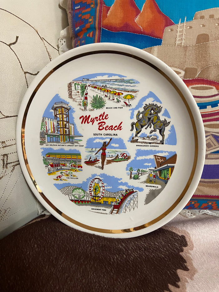Vintage Myrtle Beach, South Carolina Souvenir Plate 9" - Deer Creek Mercantile