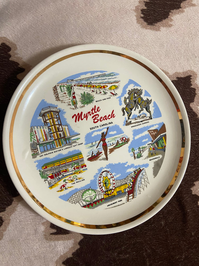 Vintage Myrtle Beach, South Carolina Souvenir Plate 9" - Deer Creek Mercantile