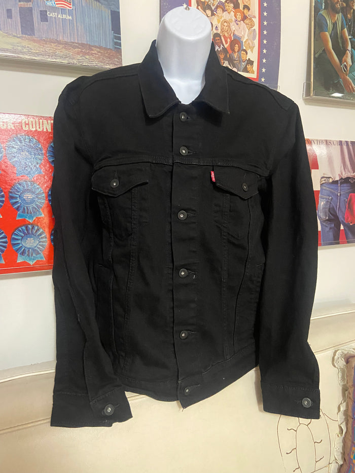 Reworked Levi's Denim Jacket With Def Leppard, Size Medium - Deer Creek Mercantile