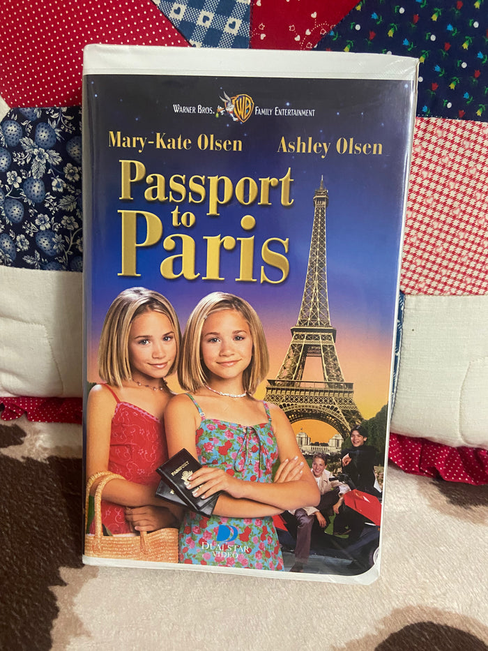 Vintage Mary Kate & Ashley Passport To Paris VHS WITH Promo Poster - Deer Creek Mercantile