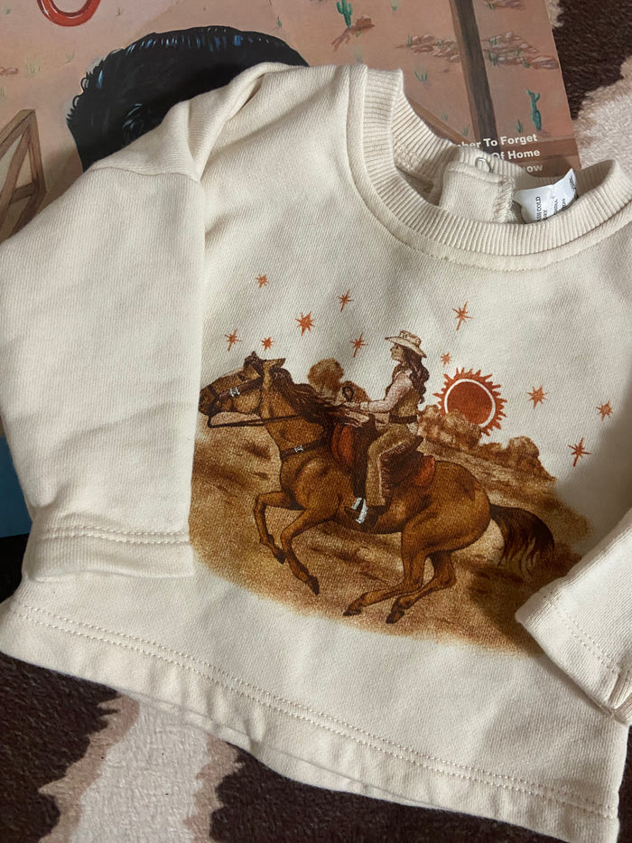 Pre-Loved Velvet Fawn The Cowgirl Long Sleeve Shirt, 0-3 Months - Deer Creek Mercantile