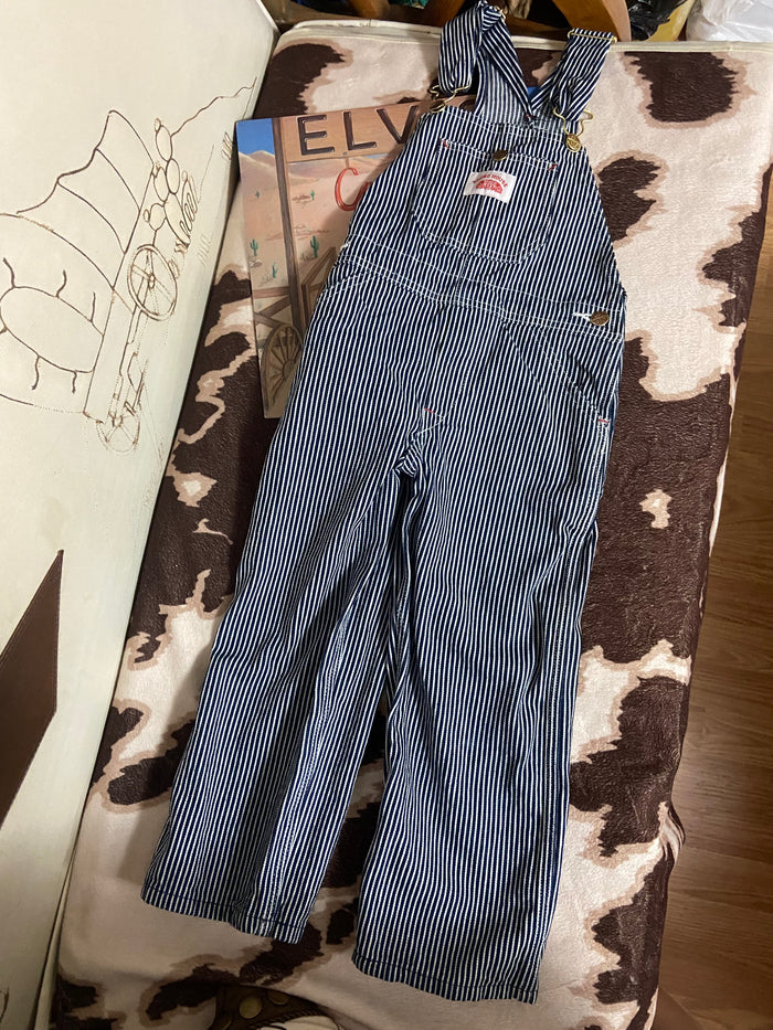 Vintage Round House Classic Railroad Stripe Overalls, Size 5 - Deer Creek Mercantile