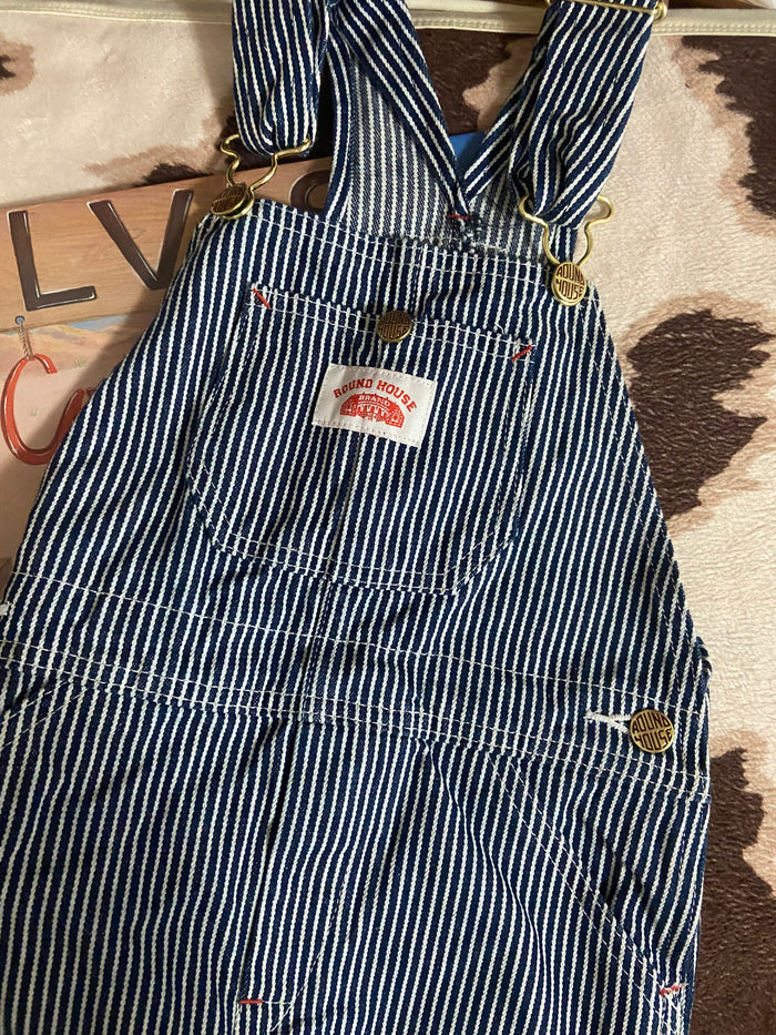 Vintage Round House Classic Railroad Stripe Overalls, Size 5 - Deer Creek Mercantile