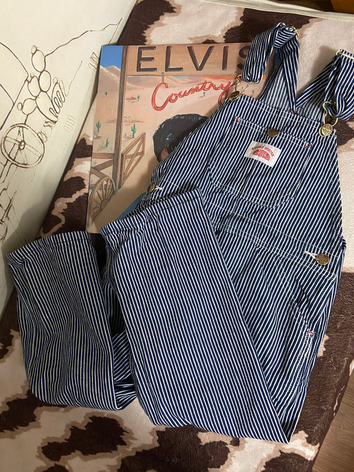Vintage Round House Classic Railroad Stripe Overalls, Size 5 - Deer Creek Mercantile