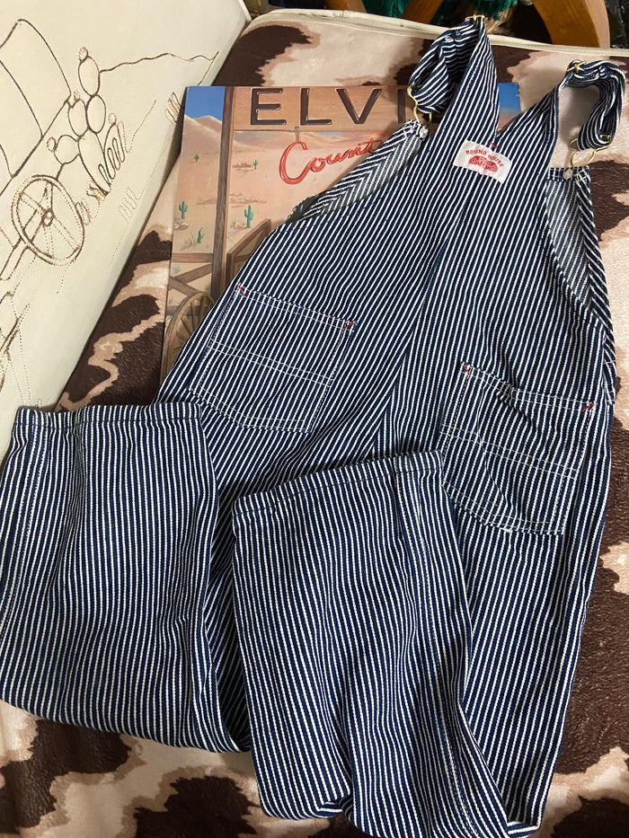 Vintage Round House Classic Railroad Stripe Overalls, Size 5 - Deer Creek Mercantile
