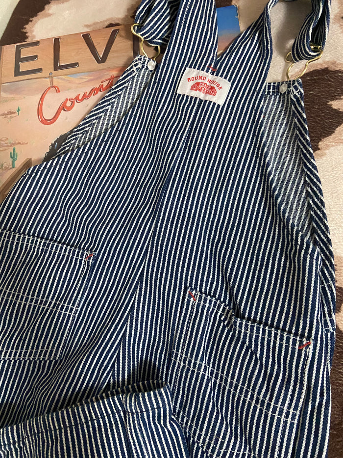 Vintage Round House Classic Railroad Stripe Overalls, Size 5 - Deer Creek Mercantile