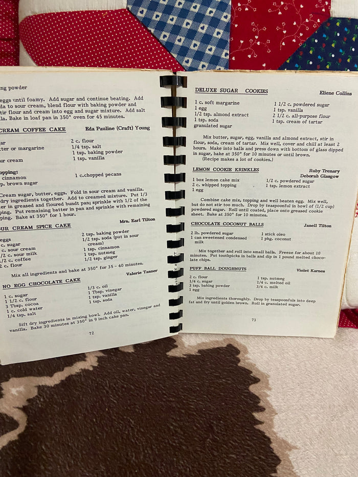 Vintage Sharing Recipes, Peckham, OK Christian Church Cookbook, 1988 - Deer Creek Mercantile