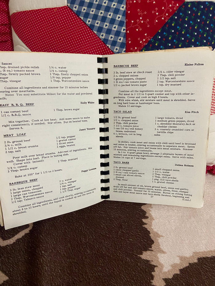 Vintage Sharing Recipes, Peckham, OK Christian Church Cookbook, 1988 - Deer Creek Mercantile