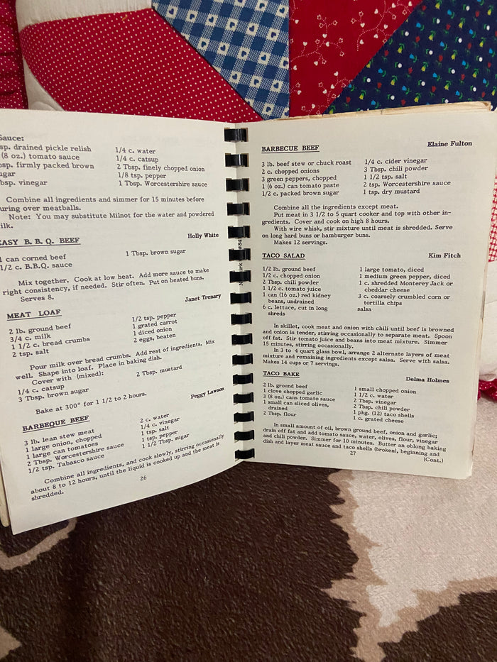 Vintage Sharing Recipes, Peckham, OK Christian Church Cookbook, 1988 - Deer Creek Mercantile