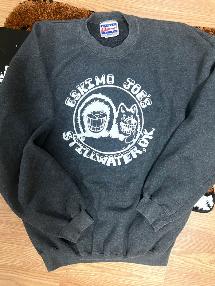Vintage Eskimo Joes Crewneck Sweatshirt, Gray, Size Large - Deer Creek Mercantile