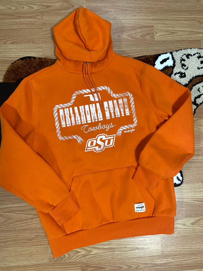 Pre-Loved Wrangler x OSU Hoodie, Size Large - Deer Creek Mercantile