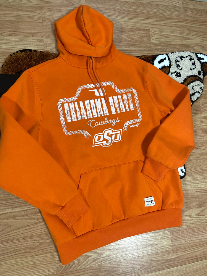 Pre-Loved Wrangler x OSU Hoodie, Size Large - Deer Creek Mercantile
