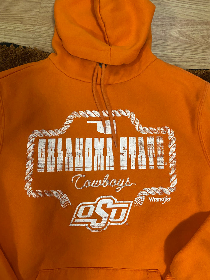 Pre-Loved Wrangler x OSU Hoodie, Size Large - Deer Creek Mercantile