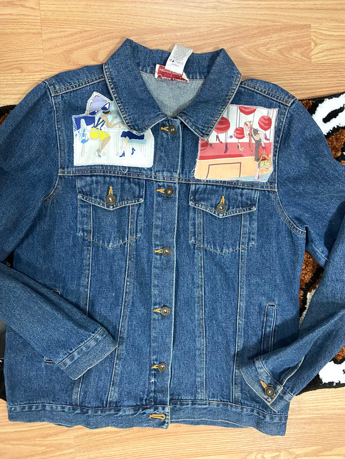 Vintage Jane Elissa Artistic Creations Denim Jacket, Size Small - Deer Creek Mercantile
