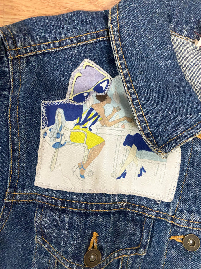 Vintage Jane Elissa Artistic Creations Denim Jacket, Size Small - Deer Creek Mercantile