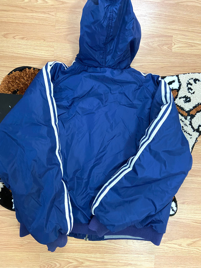 Vintage Adidas Reversible Jacket, 2001, Blue, Size Medium - Deer Creek Mercantile