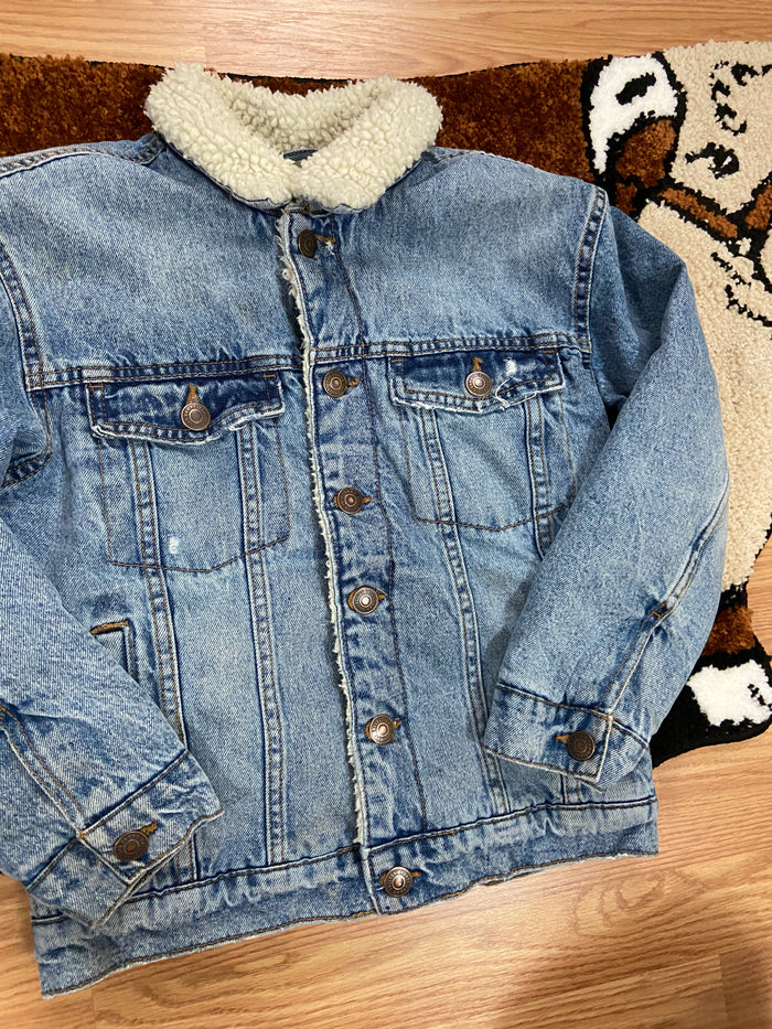 Pre-Loved Zara Sherpa & Denim Jacket, Youth Size 9 - Deer Creek Mercantile