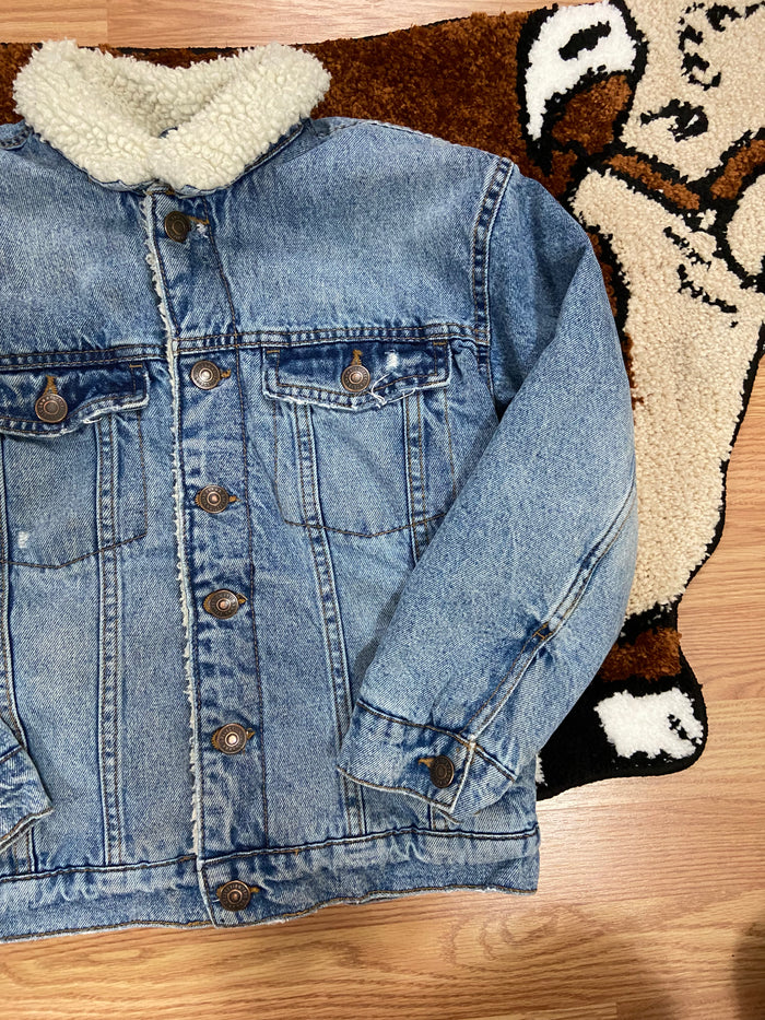 Pre-Loved Zara Sherpa & Denim Jacket, Youth Size 9 - Deer Creek Mercantile