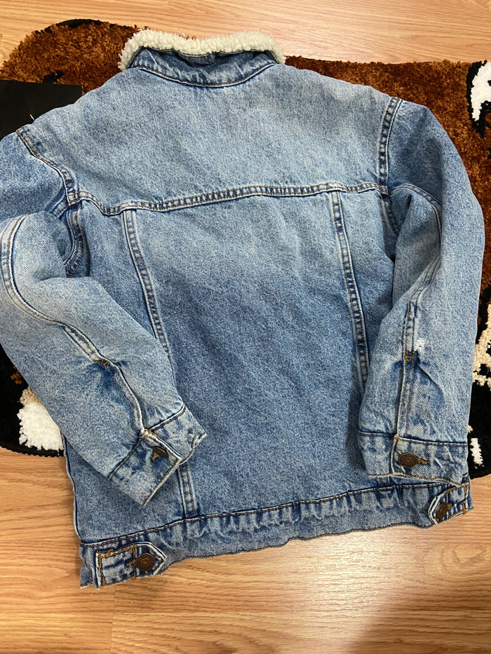 Pre-Loved Zara Sherpa & Denim Jacket, Youth Size 9 - Deer Creek Mercantile