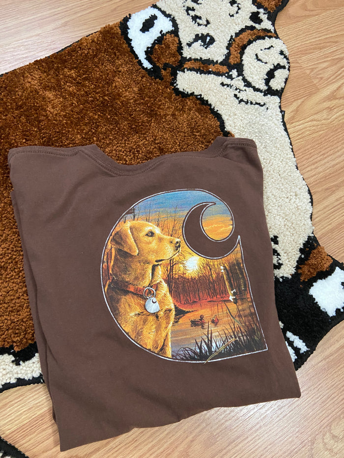 Pre-Loved Carhartt Dog Graphic Tee, Youth Size Large - Deer Creek Mercantile