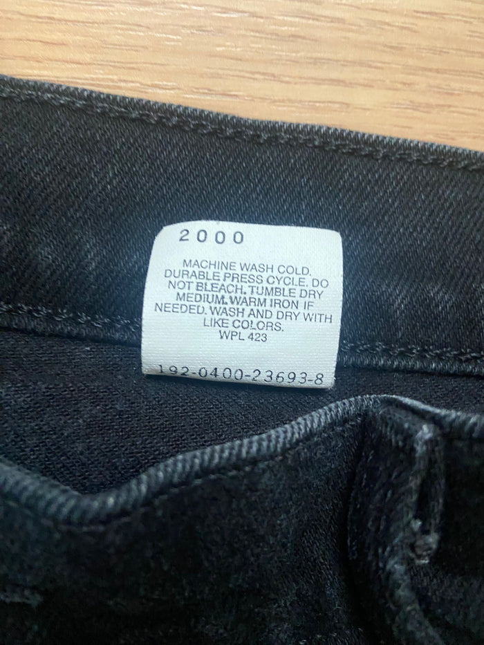 Vintage Levi's Black Denim Jeans, 550, Tapered Leg, Relaxed Fit, Made in Brazil, Size 14 - Deer Creek Mercantile
