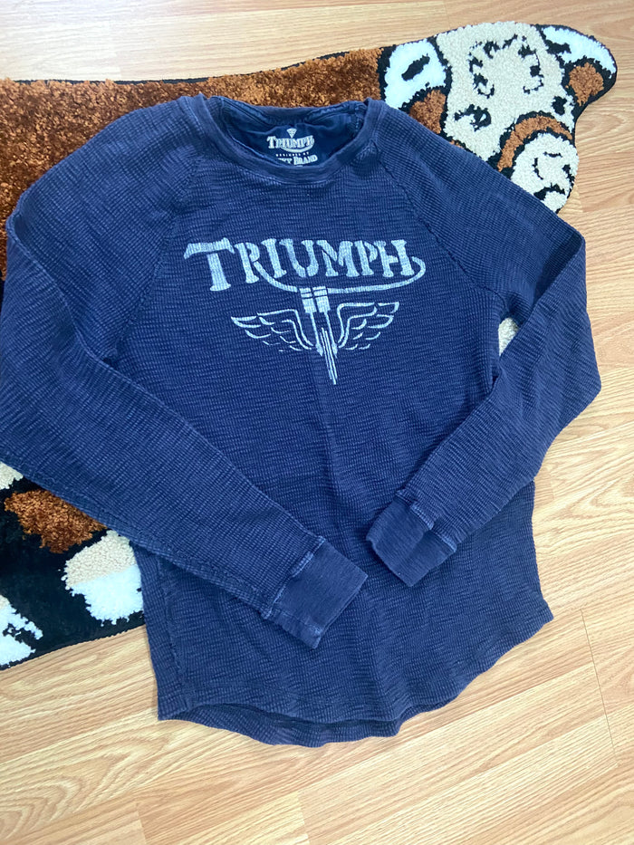 Pre-Loved Lucky Brand x Triumph Motorcycles Long Sleeve Shirt, Size Medium - Deer Creek Mercantile